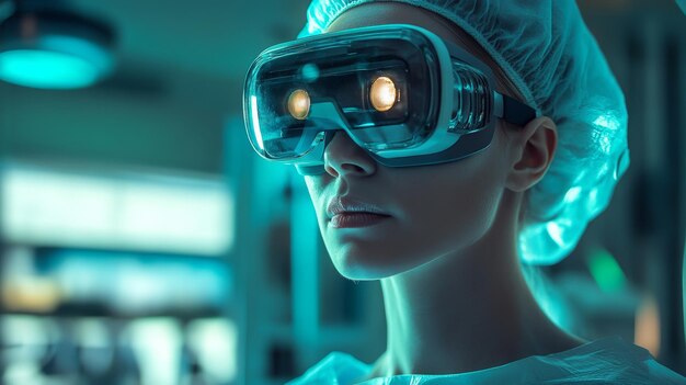 Cirugía futurista de corrección de la vista Tecnología avanzada que se utiliza para los procedimientos de correción de la visión