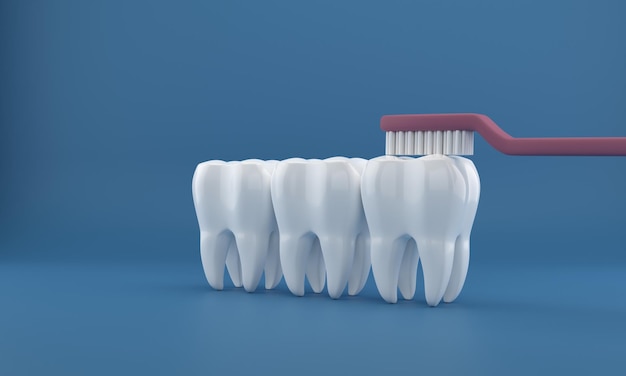 Cirurgia de implantes dentários renderização em 3d
