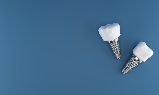 Cirurgia de implantes dentários renderização em 3d