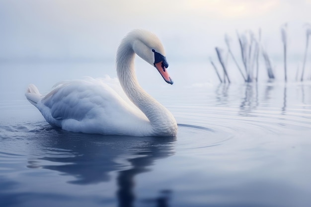 Cisne ártico en invierno