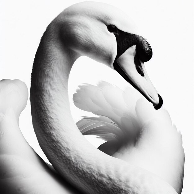 Foto cisne branco na natureza