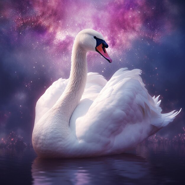 Foto cisne elegante