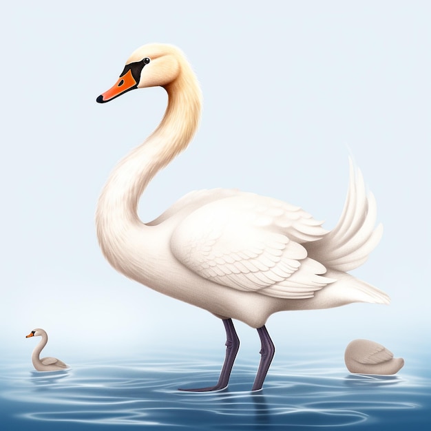 Foto cisne elegante