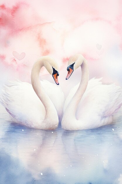 Los cisnes enamorados