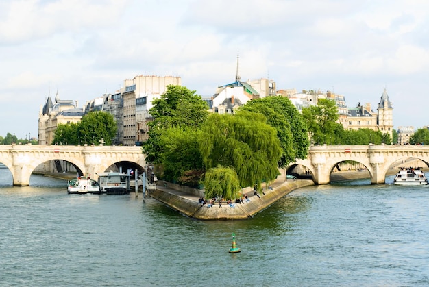 Cite ilha e ponte Neuf vista Paris