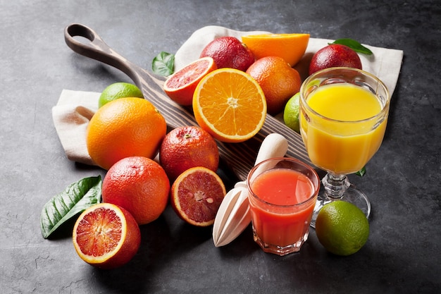 Citricos y jugos frescos