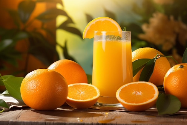 Citrus Bliss CloseUp Una explosión de jugo de naranja vibrante