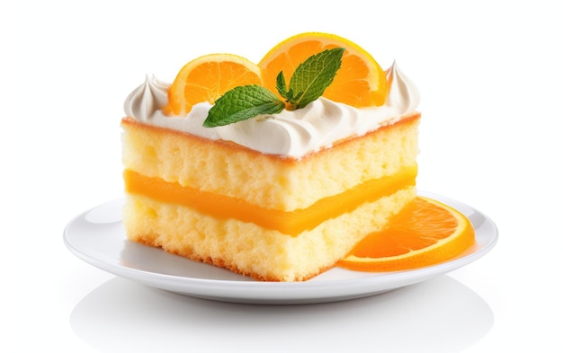 Foto citrus delight cake isoliert auf transparentem hintergrund