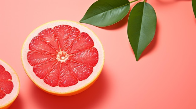 Citrus Elegance Grapefruit contra uma tela rosa