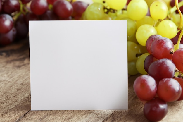 Foto citrus elegance mockup de papel branco alimentado pela aura de laranjas frescas