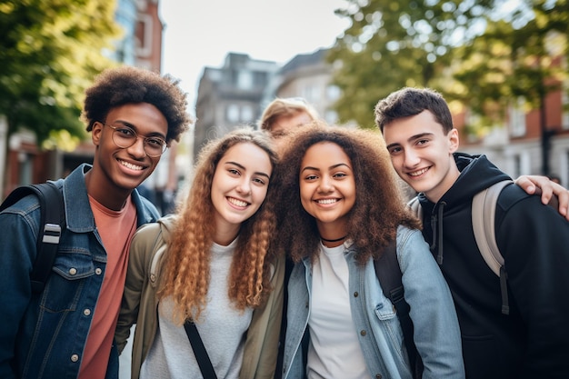 City Smiles, estudantes universitários e amigos IA generativa