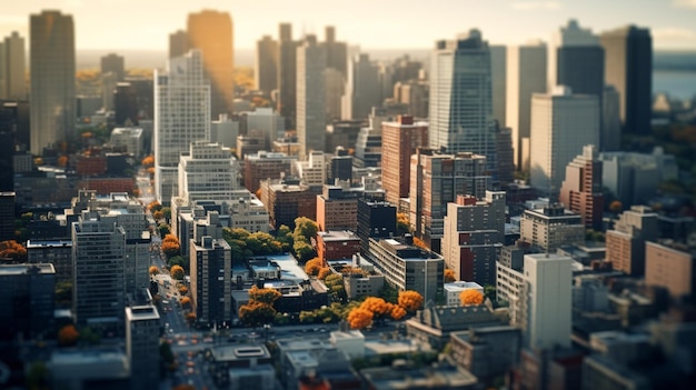 Cityscape TiltShift fundo