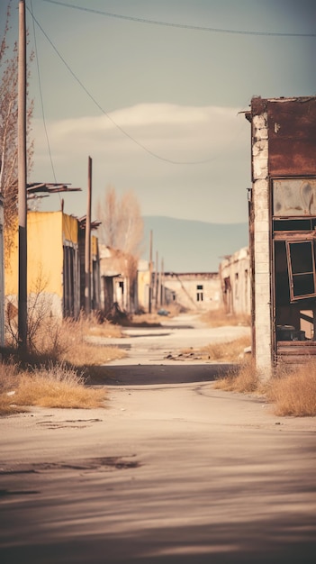 Foto ciudad abandonada donde no vive gente