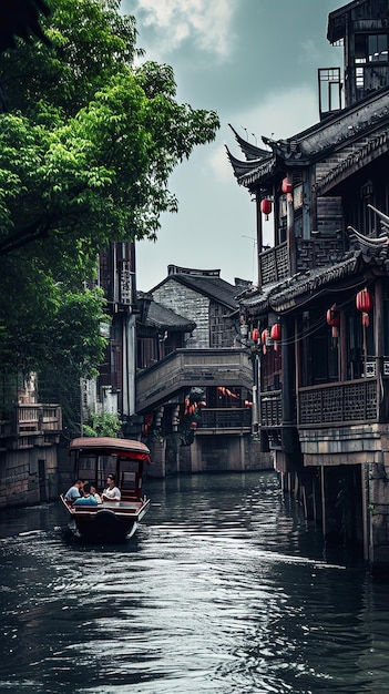 Foto la ciudad del agua de china 8k