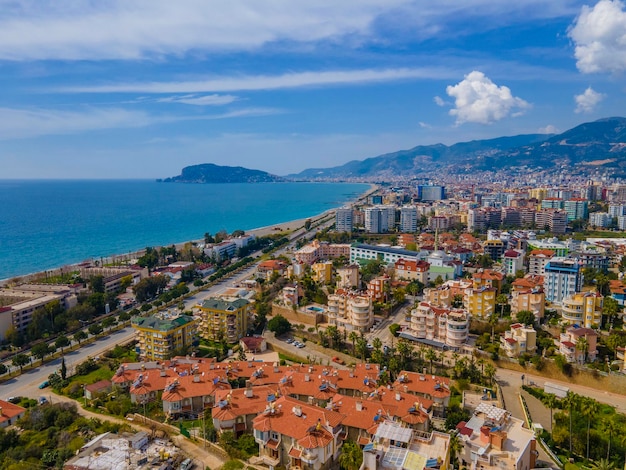 La ciudad de Alanya a vista de pájaro