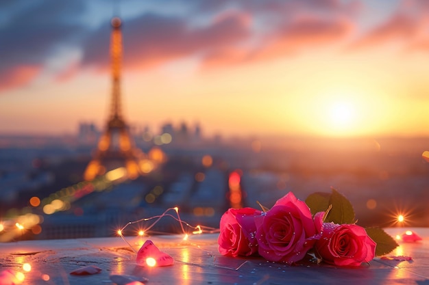 La ciudad del amor París Francia Concepto amor por la vida y las personas