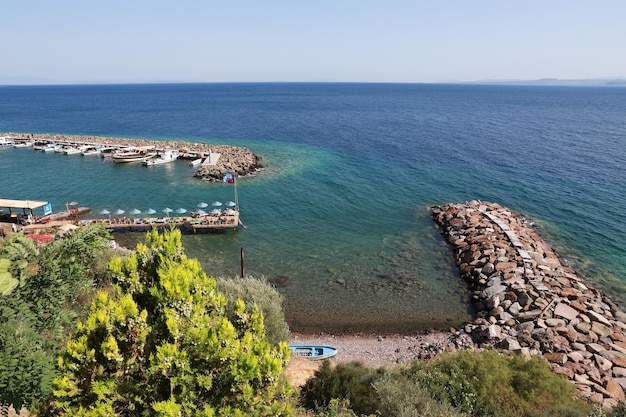 Ciudad antigua de Assos de Aristo en Canakkale Turquía