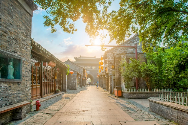 Ciudad antigua, calle vieja de Dongguan, Yangzhou, China