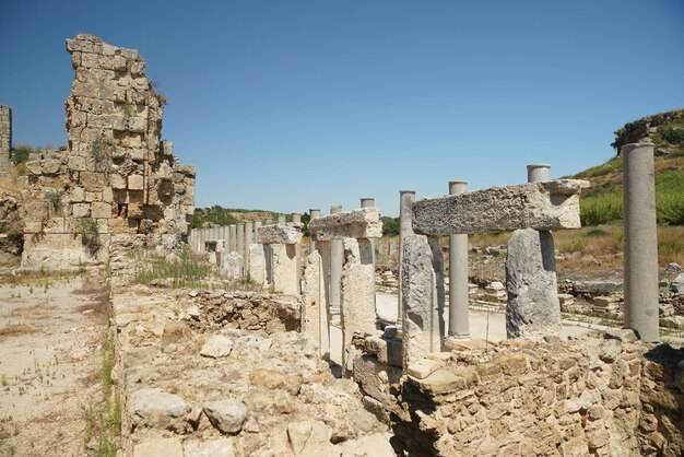 Ciudad antigua de Perge en Antalya Turkiye