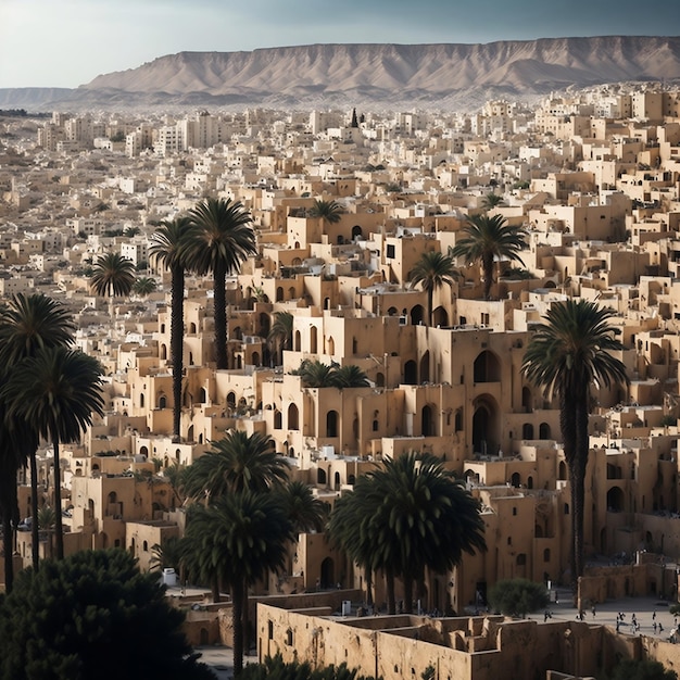 Una ciudad árabe IA generativa