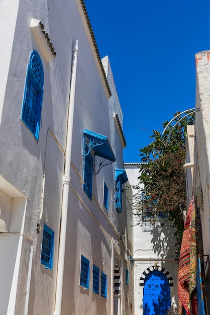 Ciudad árabe vieja en Túnez Sidi Bu Said