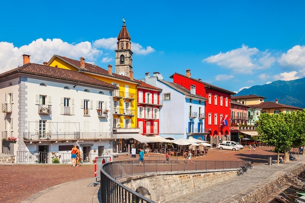 Ciudad de Ascona cerca de Locarno Suiza