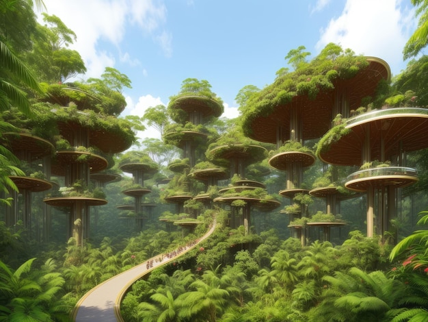 Una ciudad en el bosque del futuro