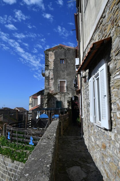 La ciudad de Castellabate en Campania, Italia