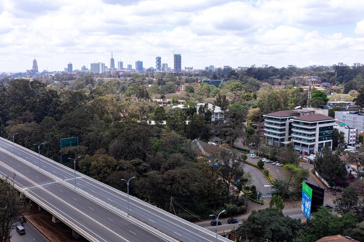 Foto ciudad del condado de nairobi capital de kenia paisajes urbanos horizonte rascacielos edificios de gran altura arquitectura