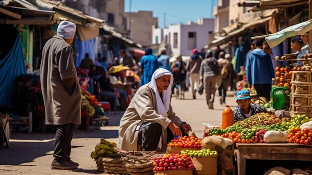 Foto ciudad en la costa atlántica de marruecos en la región económica de marrakechtensiftal haouz