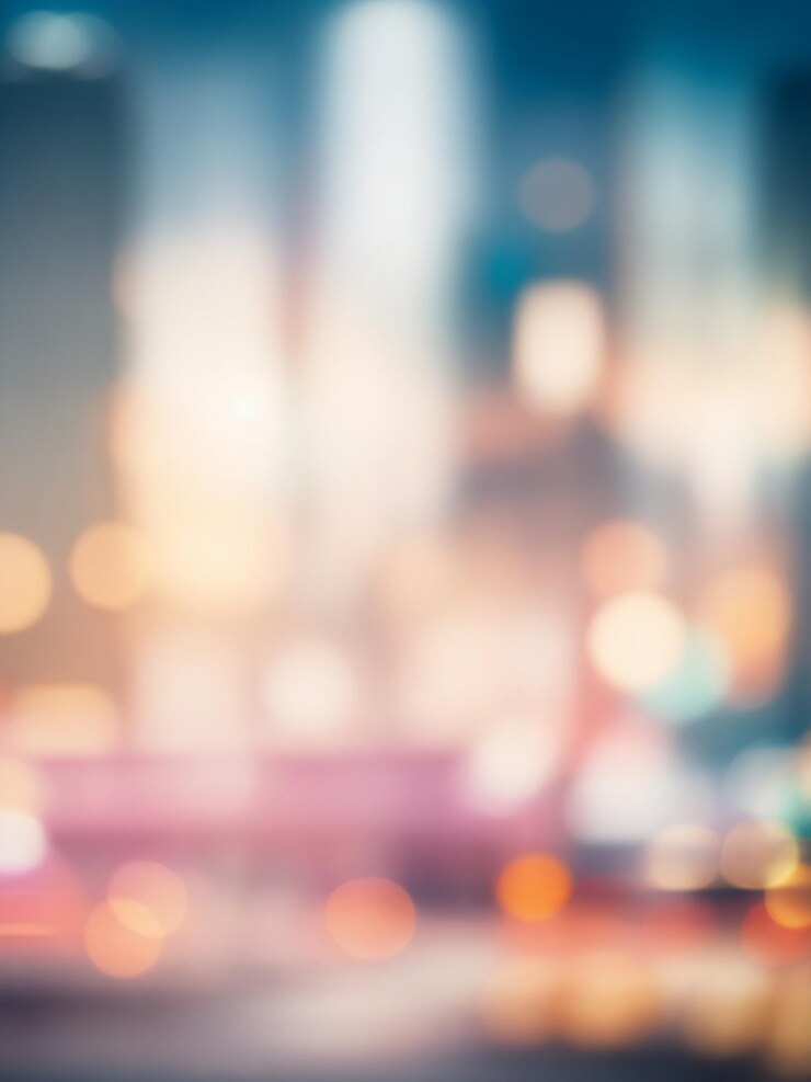 ciudad desenfocada noche filtrado bokeh fondo abstracto
