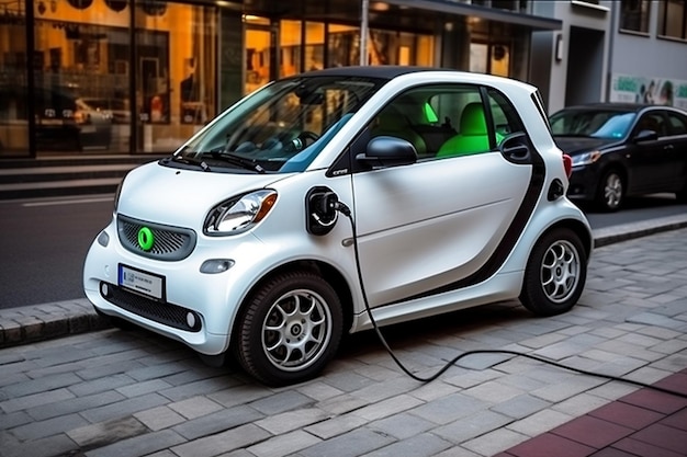 Ciudad electricidad poder automóvil automóvil transporte tecnología batería energía eléctrico Generativo AI