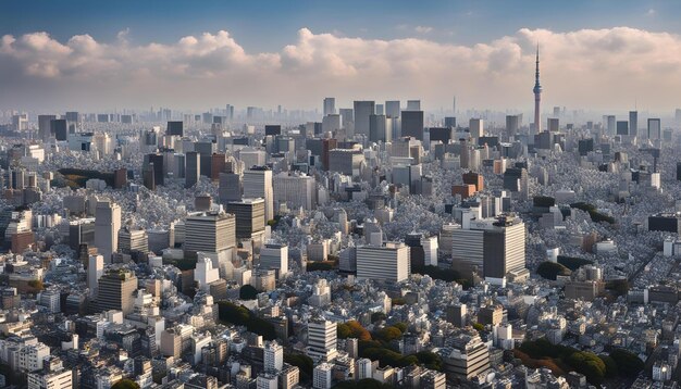 Foto una ciudad es el edificio más alto del mundo