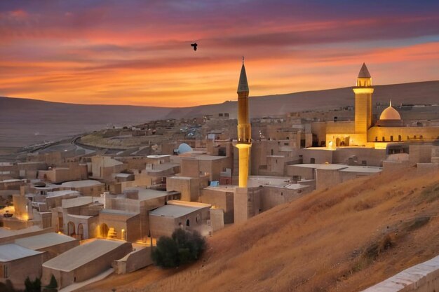 Una ciudad es un pueblo en el desierto.