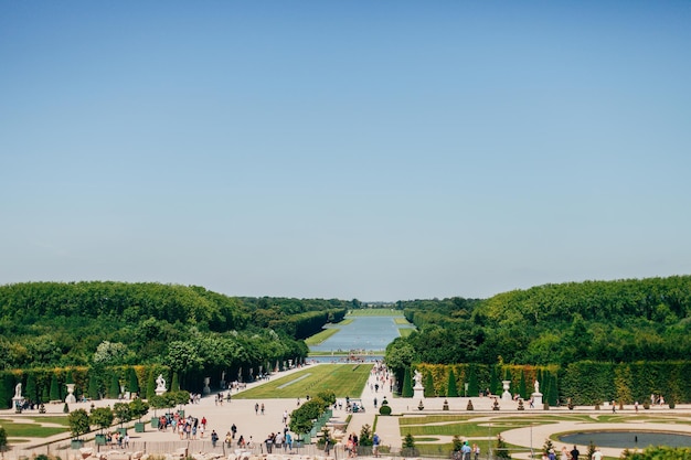 Ciudad francesa de Versalles, palacio y jardín de Versalles