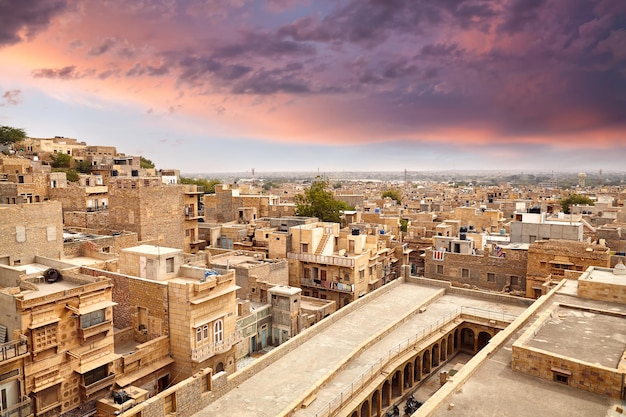 Ciudad y fuerte de Jaisalmer al atardecer