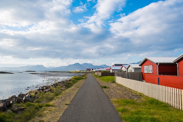 Ciudad de Hofn en Hornafjordur en el sur de Islandia