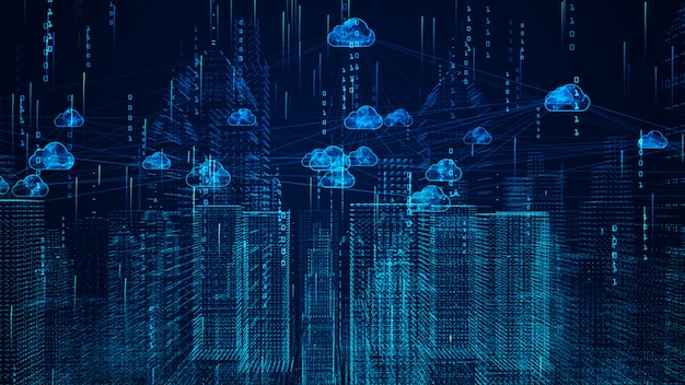 Ciudad inteligente de la computación en la nube utilizando movimiento de rotación de inteligencia artificial