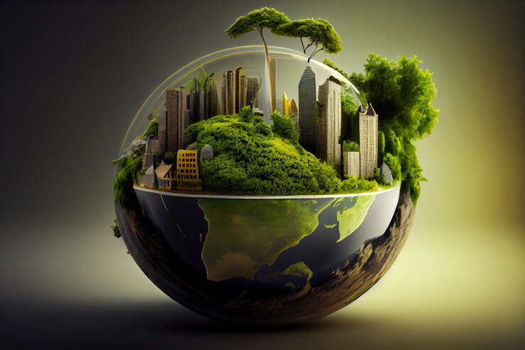 Ciudad y jardín salvan el planeta y el concepto de energíagenerativo ai