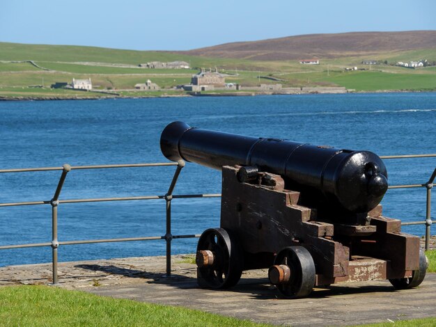 Foto la ciudad de lerwick en las islas shetland.