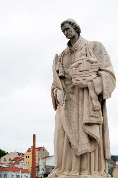 Ciudad de Lisboa, Portugal Estatua de San Vicente, hito