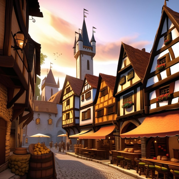 Foto ciudad medieval