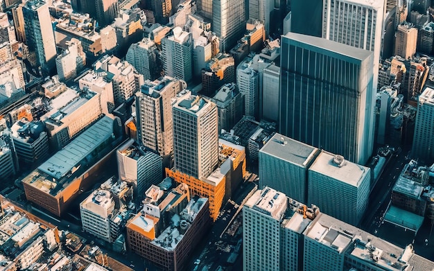 Ciudad metrópoli con edificios altos durante el día.