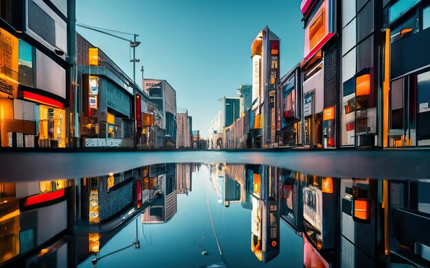 Ciudad metrópoli con edificios altos durante el día.