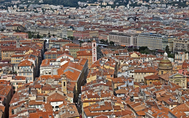 Ciudad de Niza Vista de la ciudad desde arriba