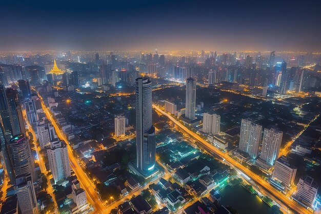 La ciudad por la noche Bangkok Tailandia