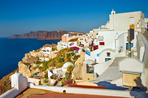 Ciudad Oia (Ia) en la isla de Santorini