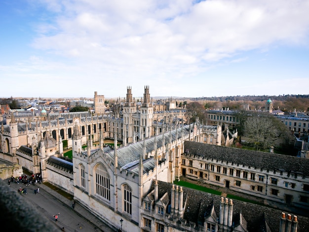 La ciudad de Oxford desde la vista superior