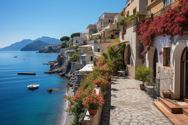 Ciudad pintoresca en la isla de Capri con vistas cautivadoras