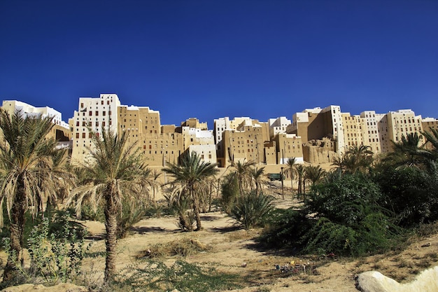 La ciudad de los rascacielos medievales Shibam Wadi Hadramaut Yemen